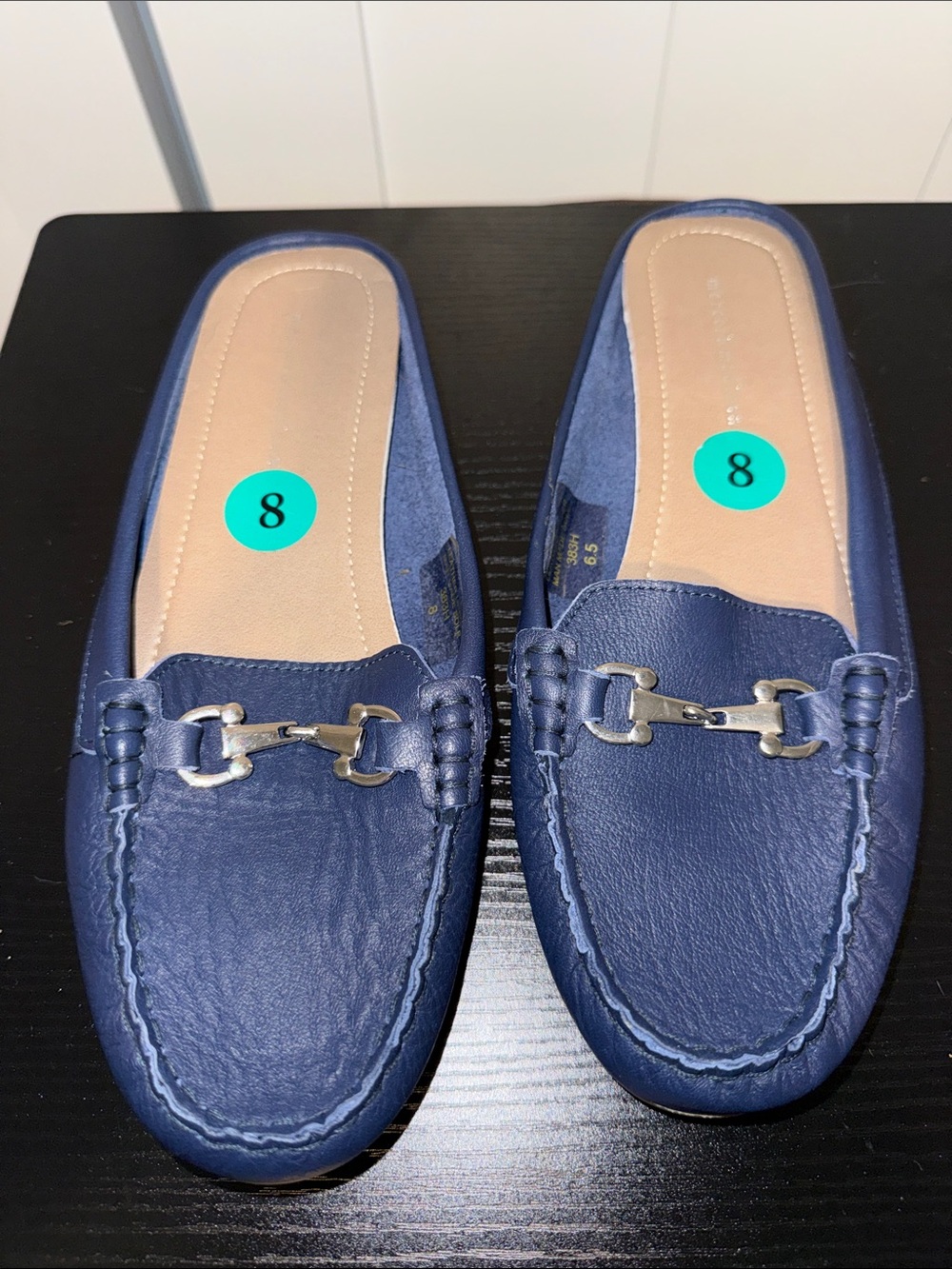 Navy Blue Women's Slip-On Loafers - Size 8
